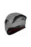 AXXIS Panther SV Solid A12 Gloss Gray Güneş Vizörlü Full Face Motosiklet Kaskı
