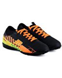 M.P. 231-1138 Mr Erkek Siyah-Turuncu Çoraplı Halı Saha Futbol Ayakkabı 