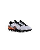M.P. 231-1139 Mr Erkek Beyaz-Turuncu Çoraplı Krampon Futbol Ayakkabı
