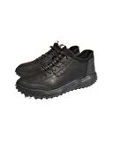 Voyager 6012 Mr Erkek Siyah Hakiki Deri Kışlık Casual Ayakkabı