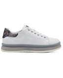 Voyager M030 Mr Erkek Beyaz-Gri Hakiki Deri Günlük Spor Ayakkabı 
