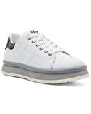 Voyager M030 Mr Erkek Beyaz-Gri Hakiki Deri Günlük Spor Ayakkabı 