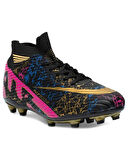 Laliga Air 565 Mdl. Siyah-Altın (40-44) Krampon Futbol Ayakkabı