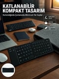 Kablosuz Katlanabilir Bluetooth Klavye Telefon Tablet Bilgisayar Uyumlu