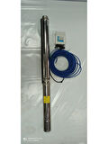 Impo Sk 409/14 Krom Başlıklı Derin Kuyu  3 Hp Monofaze Motorlu 40 mt Kablolu Panolu Dalgıç Pompa