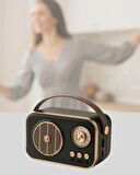 Retro Bluetooth Radyo – Nostaljik Tasarım, TF Kart ve USB Destekli