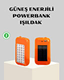 10000 mAh Güneş Enerjili Powerbank ve LED Kamp Lambası
