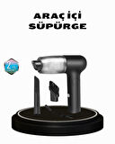 Taşınabilir Vakumlu Araç Süpürgesi – Katlanabilir Sap, Yıkanabilir Filtre, 120W Motor