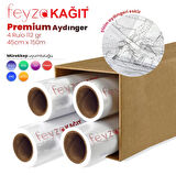 PlotterSarf® Plankopya Ozalit Aydınger (Çizim) Kağıdı 112gr Rulo 45cm x 150mt (4 Rulo)