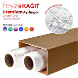 PlotterSarf® Plankopya Ozalit Aydınger (Çizim) Kağıdı 112gr Rulo 75cm x 150mt (2 Rulo)