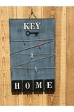 Hediye Dekoratif Home Keys Ahşap Resimlik Ve Notluk (saks Mavisi)