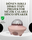 Hediye Sesle Etkileşimli Yıldız Projektörlü Gece Lambası – Bluetooth Hoparlörlü, Usb Girişli, Dönen Okyanus