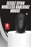 Hediye Ergonomik Tasarım Kablosuz Siyah Mouse Hassas Uzun Ömürlü