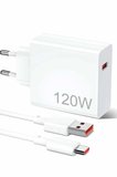 Hediye 120w Şarj Aleti Hızlı Çift Turbo Şarj Aleti Seti Beyaz