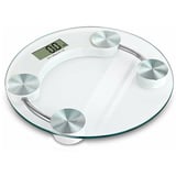Hediye Yuvarlak Şeffaf Dijital Cam Baskül Tartı – 180 Kg Taşıma Kapasitesi, Hassas Ölçüm, Şık Tasarım Terazi