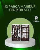 Hediye 12 Parçalık Özel Deri Çantalı Kişisel Bakım Seti