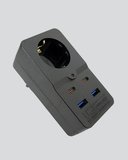 Hediye Isıya Dayanıklı Pc Gövdeli Akım Korumalı Priz 4 Usb Yeni Nesil