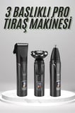 Hediye Dijital Göstergeli 3 Başlıklı Tıraş Makinesi Islak Kuru Lazer Öncesi Günlük