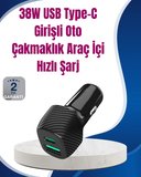 Hediye Power Delivery Destekli 38w Araç Tipi Hızlı Şarj Cihazı
