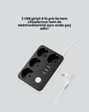 Hediye 4 Prizli 3 Usb Portlu Anahtarlı Akım Korumalı Priz