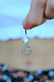 Ay Yıldız Çelik Göbek Piercing