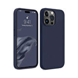 Newface iPhone 15 Pro Kılıf First Silikon - Lacivert