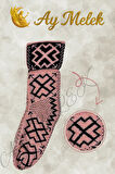 Kadın Yün Çorap (3 Çift) Doğal Lambswool Yünlü Özbek - Türkmen Yün Çorap