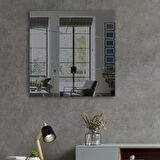 Ayna | Füme Ayna | Tasarım Kanallı - Kare Ayna | 60cm X 60cm