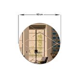 Ayna | Bronz Ayna | Baklava Kanallı | Çap60cm