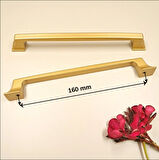 Ay-Az Kulp Kürdevan 160MM Modern Şık Metal Siyah Mutfak Banyo Dolap Çekmece Kulpu