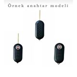 Fiat-Doblo-Fiorino-Punto-Bravo-500-Ducato-Panda TPU Malzeme Krem Anahtar Kılıfı (3 Tuşlu)