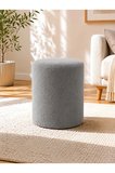 Azra Mobilya Gri Welsoft Kumaş Puf 40x50 cm Ahşap İskelet
