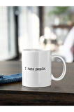 I Hate People Yazı Baskılı Kupa Beyaz