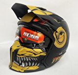 Mt Streetfighter SV Aztec B3 Çene Çıkarılabilir Mat Siyah - SarıL