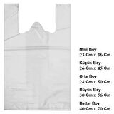 1 Kg Beyaz Atlet Market Poşeti – Küçük Boy, 26x45 cm, Ort 80 Adet, Dayanıklı ve Ekonomik Kullanım