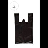 1 Kg Siyah Atlet Market Poşeti – 30x56cm, Büyük Boy, Ortalama 50-60 Adet, Dayanıklı ve Ekonomik