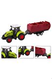 Eğitici Araçlar Römörklu Traktör Çiftlik Oyun Araç Setleri 4'Lü Oyuncak