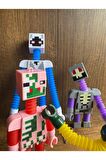 Minecraft Figürleri oyuncak minecraft kolları ayakları uzayan figürler ışıklı