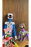 Minecraft Figürleri oyuncak minecraft kolları ayakları uzayan figürler ışıklı