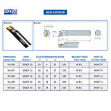 Mertsan Torna Delik Kateri SDQCR 12 - 12X150 mm Takım Ölçüsü, 107,5° Derece, DCMT 07 Kesici Uç Kullanır.