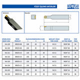Mertsan Yüzey İşleme Torna Kateri SRDCN 10 - 25X25 mm, RCMT 10 Kesici Uç Kullanır.