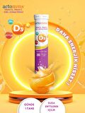 ACTOMINS® Vitamin D3 20 Efervesan Tablet |  Vit D3, Vit C, Çinko, Zerdeçal İçeren Takviye Edici Gıda