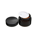 Amber Krem Kavanozu Set - 30 Ml Siyah Kapak