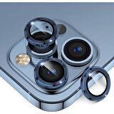 Adaman iPhone Uyumlu 11 Pro Max  Uyumlu Kamera Mercek Lens Koruyucu lacivert