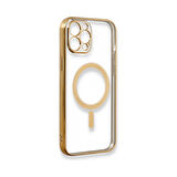 Adaman iPhone 13 Pro Max Kılıf Magsafe Uyumlu Lazer Silikon Kılıf - Gold