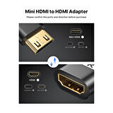 Jsaux CV0037 Mini HDMI - HDMI Adaptörü Mini HDMI To HDMI Kablosu 4K 60Hz Hdr 3D 18GBPS Dolby, Dslr, Video Kamera, Grafik Kartı, Raspberry Pi Zero W, Dizüstü Bilgisayar, Tablet, Hdtv, Projektör ile Uyumlu