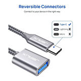 Jsaux Usb'den USB C'ye Adaptör CD0019 USB C'den USB 3.0'a Adaptör, Type-C Otg MacBook Pro/air, iPhone 15 Pro Max, Samsung Galaxy S24/S23/S22/S21 ve Diğer USB C Cihazlarıyla Uyumlu