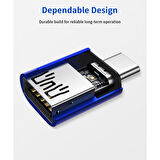 Jsaux Usb-C To USB Adaptörü , Type-c To Usb Dönüştürücü 1 Adet Mavi Aparat 5gbps USB3.0 Çevirici