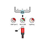 Jsaux Micro USB 2.4A Hızlı Şarj ve Data Kablosu , Android Şarj Cihazı Mikro Usb'den Usb'ye Naylon Örgülü Kablo Samsung Galaxy S6 S7 Edge Note 5, Kindle, Ps4 ve Daha Fazlası ile Uyumlu Kırmızı