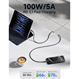 Jsaux Usb C - Usb C Kablosu 100WATT 5 Amper Type-C Süper Hızlı Şarj ve Data Kablosu CC00201S1